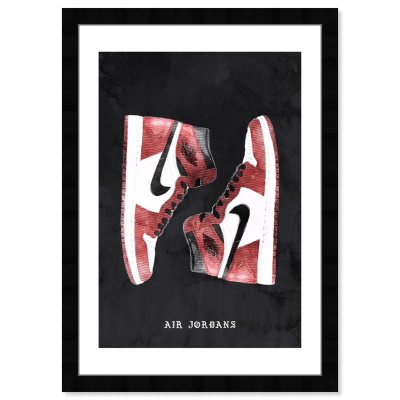 Chaussures de mode classiques et glamour - Reproduction d'art sur papier encadrée
