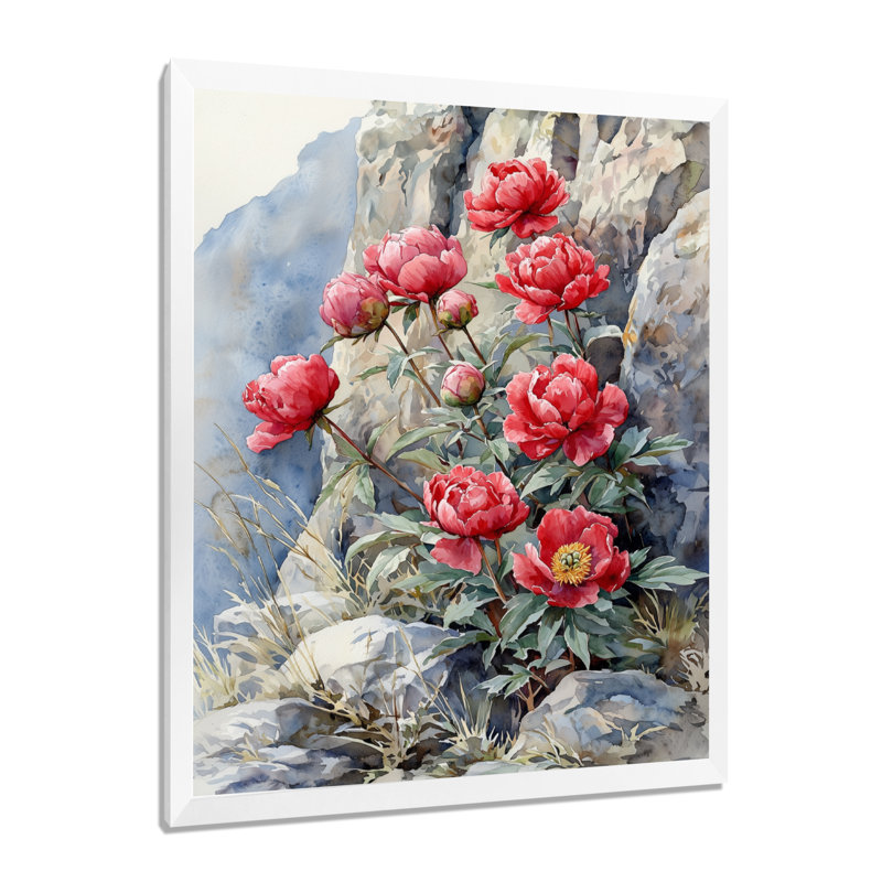 Banfield - Floral Wall Art, H 32 po x l 24 po, Reproduction encadrée d'une seule photo, Blanc