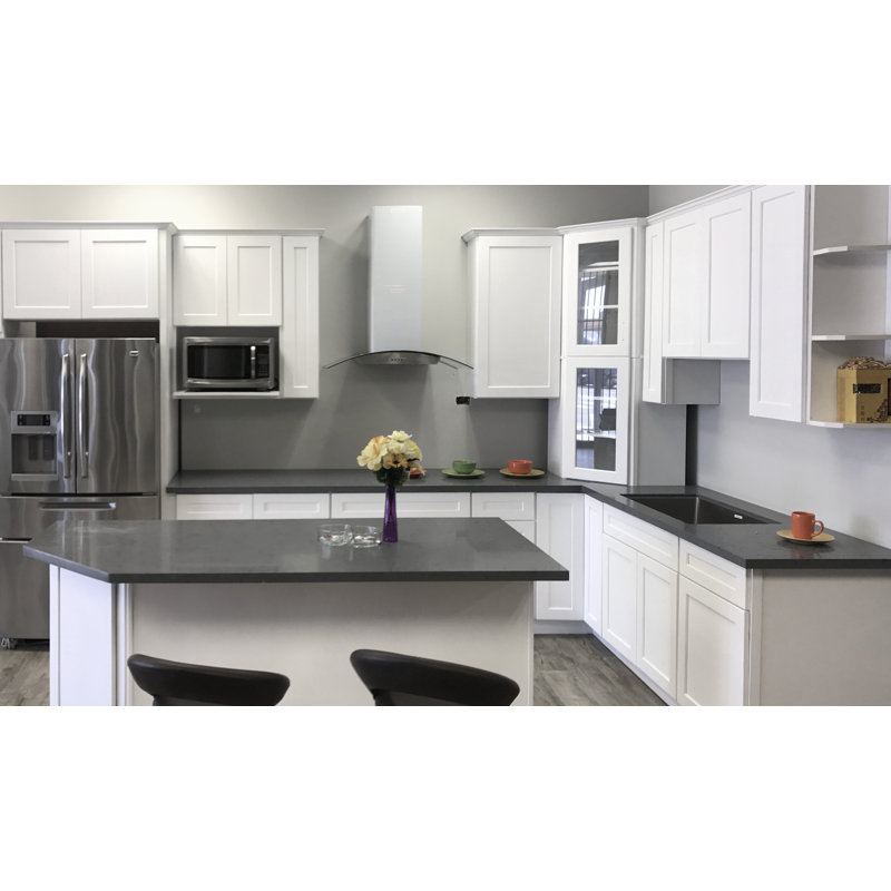 Ready to Assemble 36 in. x 34.5 in. x 24 in. Shaker Farm Sink Base Cabinet with 2-Door in White