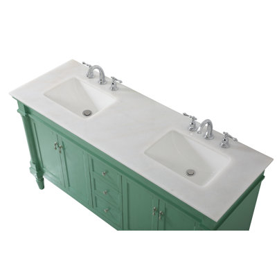 Lexington 60'' Double Bathroom Vanity with Top