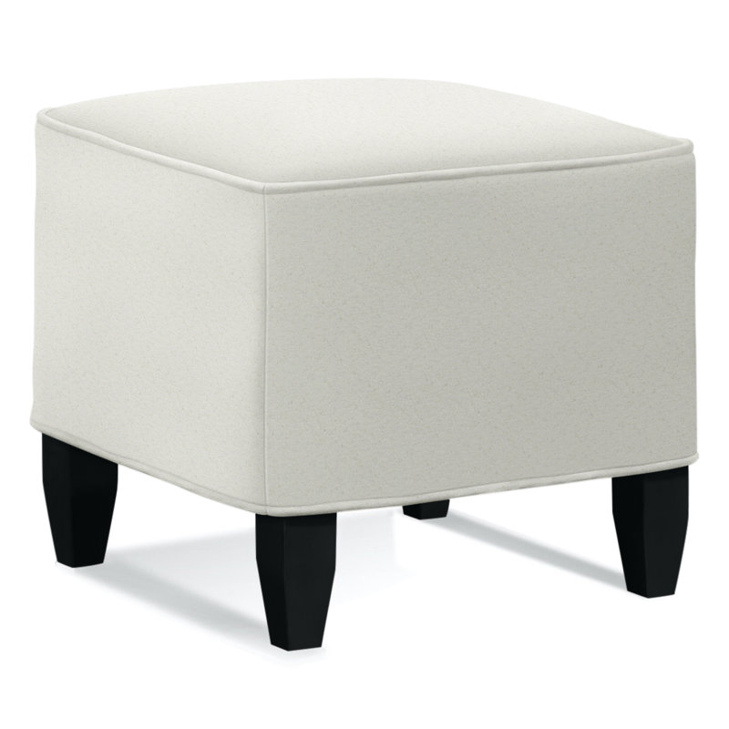 Brooklyn Square Ottoman, Brown Geometric, 0456-33, Black
