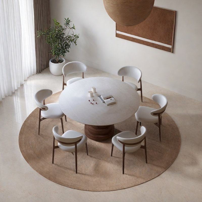 Ensemble rond de pierres frittées uniques, H 29,53 po x L 51,18 po x l 51,18 po
