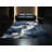 Soft Plush Eichhorn Modern & Contemporary Abstract Area Rug in Gray – Navy Binding-1860991807