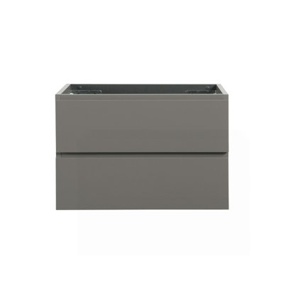 Alice-30W-102, armoire murale SANS lavabo, couleur grise, avec deux tiroirs, pré-assemblée