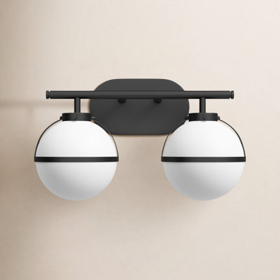 Adneta 2 Light Frosted Dimmable Vanity Light