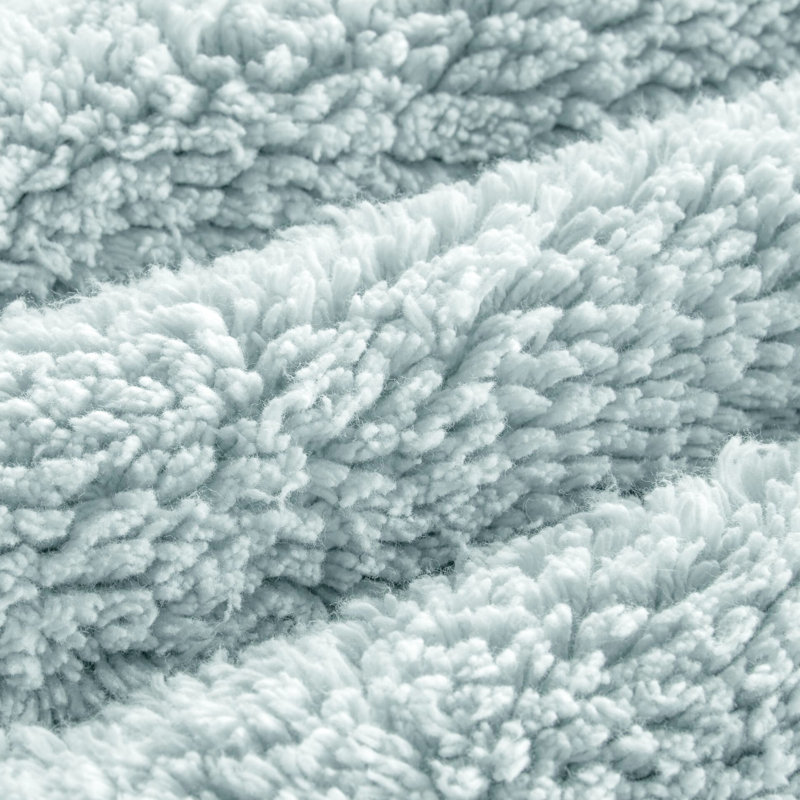 Reversible 17X24" 100% Cotton 3000 Gsm Blue Bath Rug - , Non Slip, Machine Washable, Medium Pile 0.5", Long Lasting Use Term Care