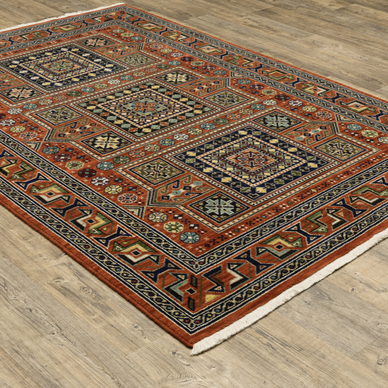 Oaklynn Performance Oriental Indoor Rug, Rectangle 6'7" x 9'6"