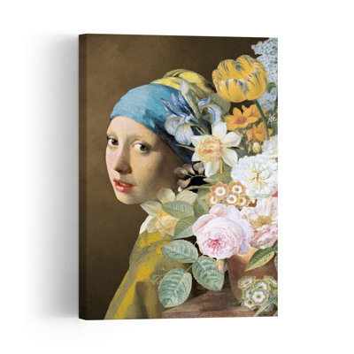 Blooming Beauty Classic Elegant Romantic Daffodil Iris Tulip Flower Nature Wall Art Print 1 Piece Wrapped Canvas Wall Art
