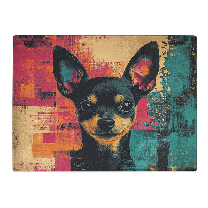 Chihuahua Dog Vol.3  Glass Chopping Board