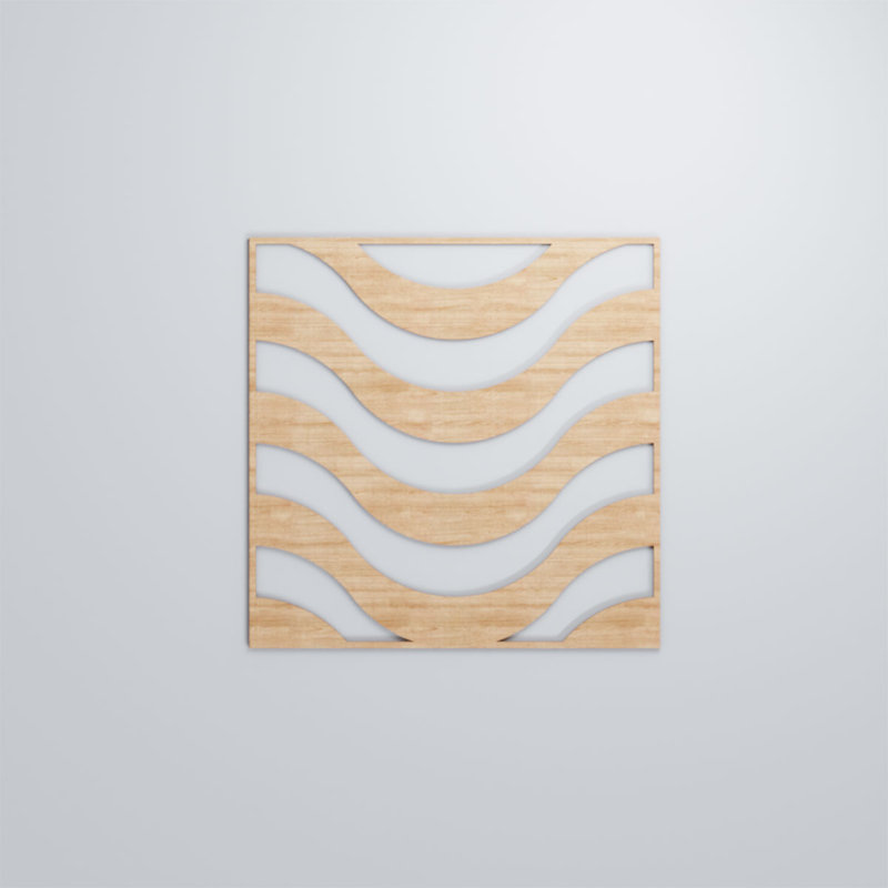 Parker Decorative Fretwork Wood Wall Panels, Alder, 0.25" H x 23.375" W x 23.375" L
