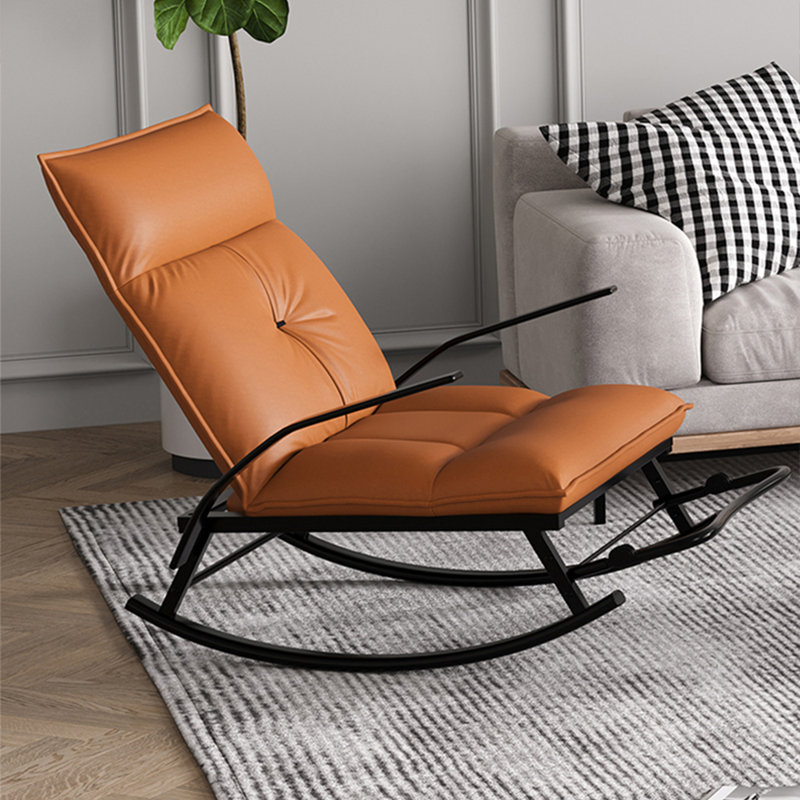 Chaise berçante simple et élégante, Orange