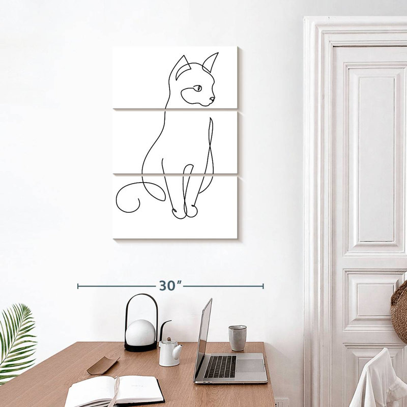 Brampt Minimalist Cat, 32" H x 20" W
