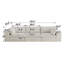 Siège profond en velours côtelé blanc 118,2 po 3 - avec coussin amovible, double couche, sans assemblage, bricolage pour appartement, rembourrage de plumes de luxe, technologie de compression à haute densité, couche de nuage, idéal-135526780-135526778