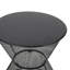 Table d'appoint moderne, fabrication en fer, noir mat, conception en maille Breezy, 17,91 po Table haute de 17,98 po de profondeur Deep X - Rehaussez l'ambiance de votre patio, fer, maille, po