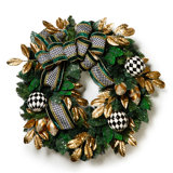 Emerald Luxe Illuminated Wreath