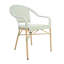 Ensembles de salle à manger de patio intérieur / extérieur Altesa toutes saisons avec table ronde en rotin et chaises empilables-2046050545-2046050547