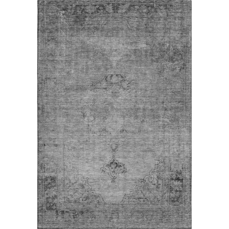 Premium Machine Washable Fehr Gray Rug