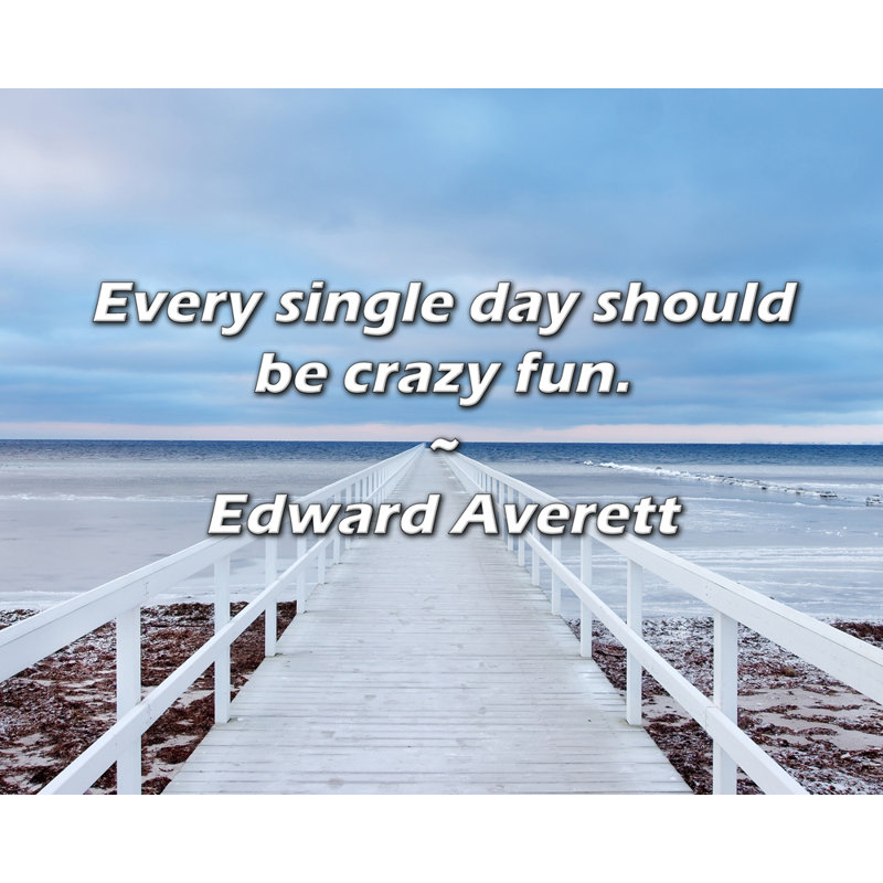 Edward Averett Citation: Chaque jour devrait être un plaisir fou., H 20 po x l 24 po