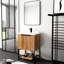 Meuble-lavabo autoportant de 24 po avec lavabo en résine - Design intemporel, porte, espace de rangement spacieux et contemporain, accès silencieux, option suffisante