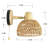 Rattan Wall Sconce Light with Pull Chain Switch