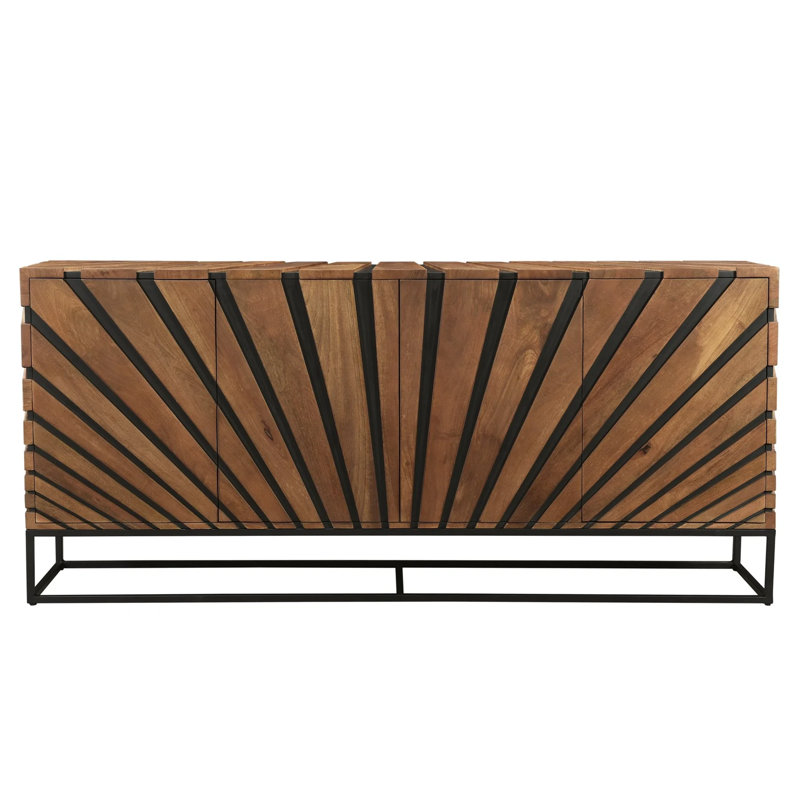 Aldonis 80" Wide Mango Solid Wood Sideboard