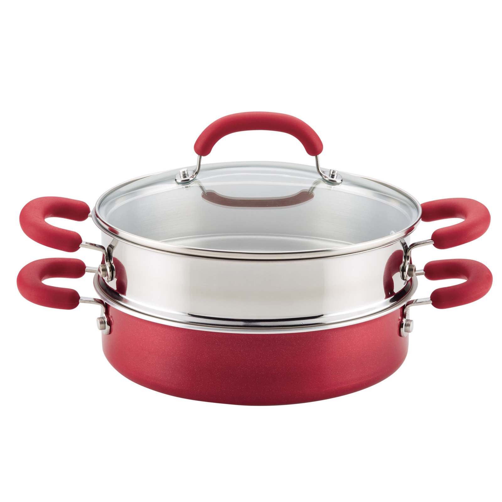 3-Quart Hard Create Delicious Anodized Nonstick Induction Steamer Set