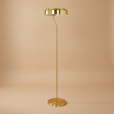 Tampa Floor Lamp - Gold outer + White inner - 55.11"