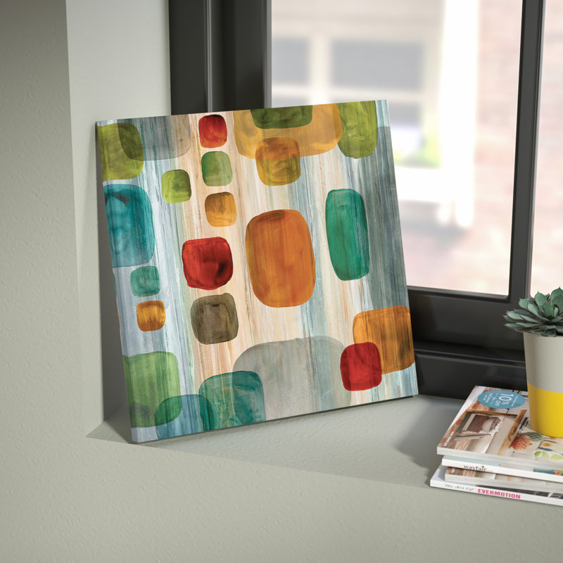«Suspendu Gems I» par Angela Perry - reproduction sur toile tendue, H 12 po x l 12 po x p 1,5 po
