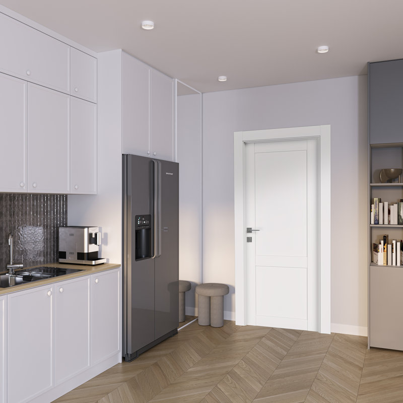 Dalle de porte intérieure en bois composite à 2 panneaux sans alésage Shaker, L 27,75 po x H 79,37 po