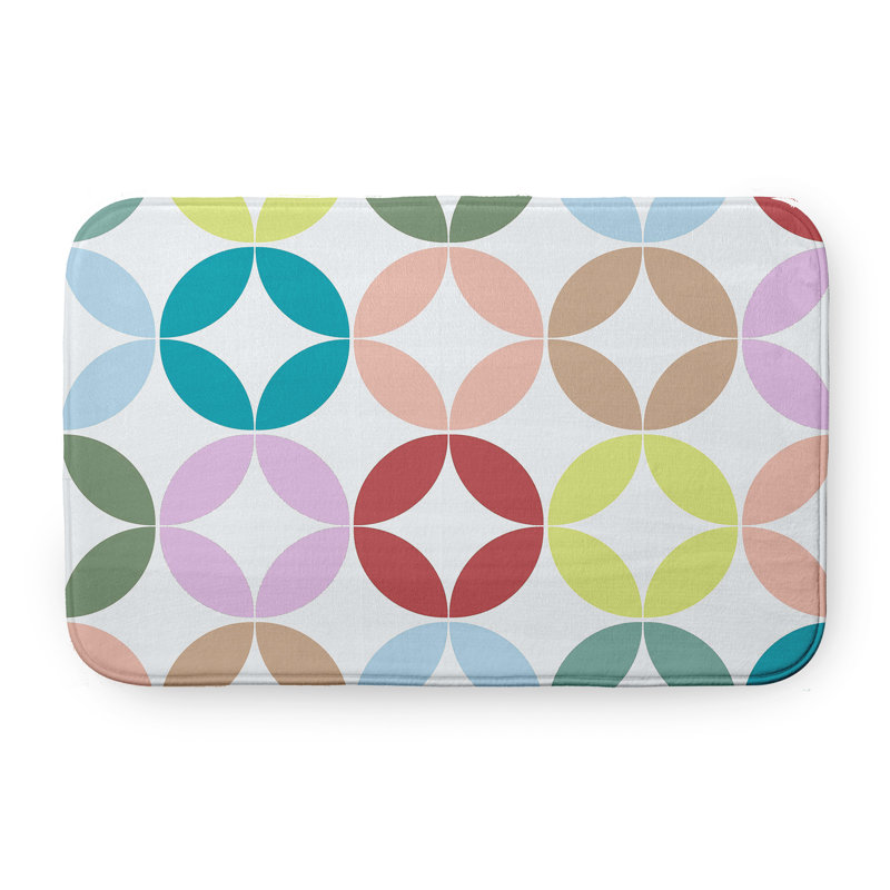Tapis de bain Funky Junky, L 17 po x L 24 po, Rouge