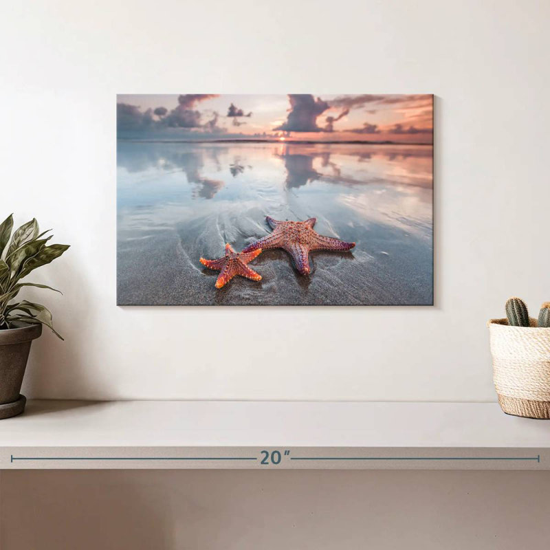 Beach Starfish Pair, 8" H x 12" W