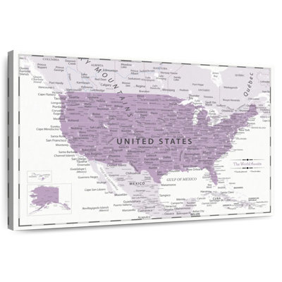 Purple Push Pin USA Milstead