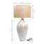 Lampe de table en vase 34 "gris clair et brun clair avec abat-jour en jute