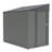 4X7 Foot Lean-To Shed In Olive Grey, Heavy-Duty Steel Outdoor Storage For Garden Tools & Bicycles, Maximize Your Backyard & Patio Space With All-Weather Protection