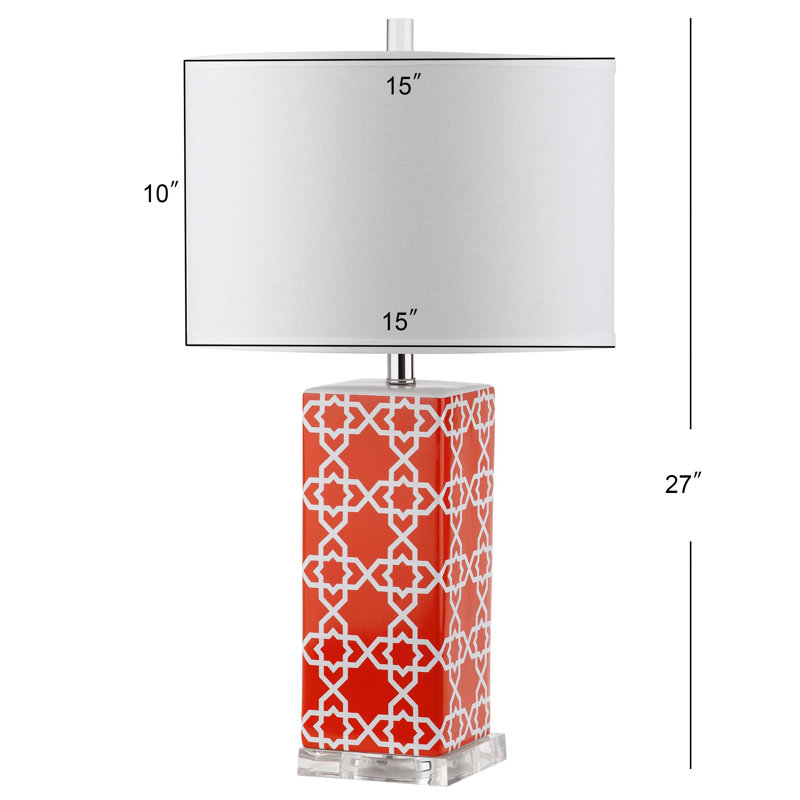 Casale Ceramic Table Lamp, Orange