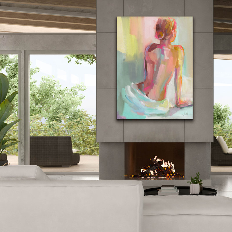 «Woman Posing» par Jenny Westenhofer, H 54 po x l 40 po x P 1,5 po