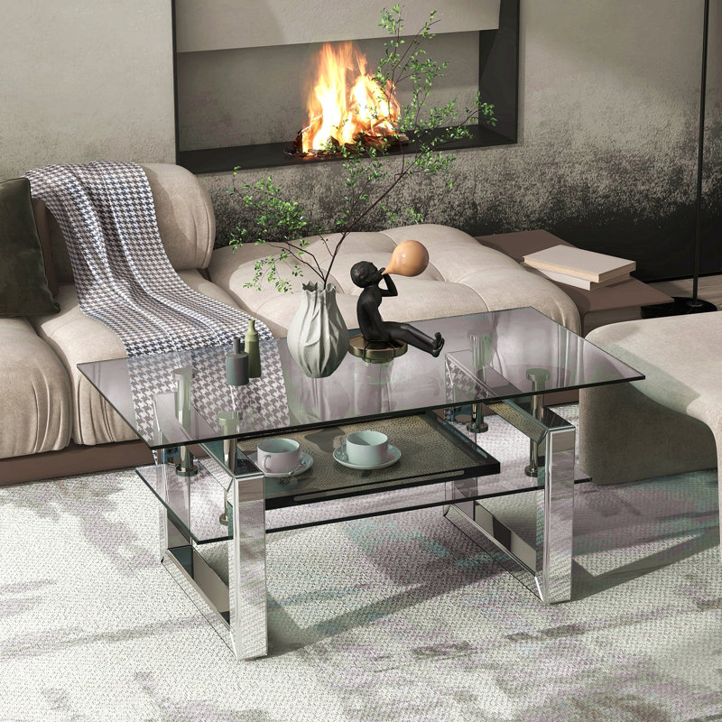 Transparent Tempered Glass Coffee Table, Coffee Table