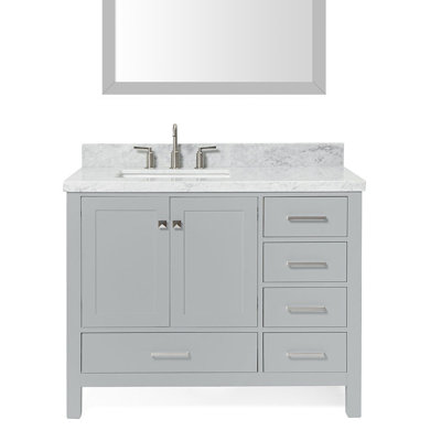Ensemble de meuble-lavabo simple 43 po avec miroir Amariani