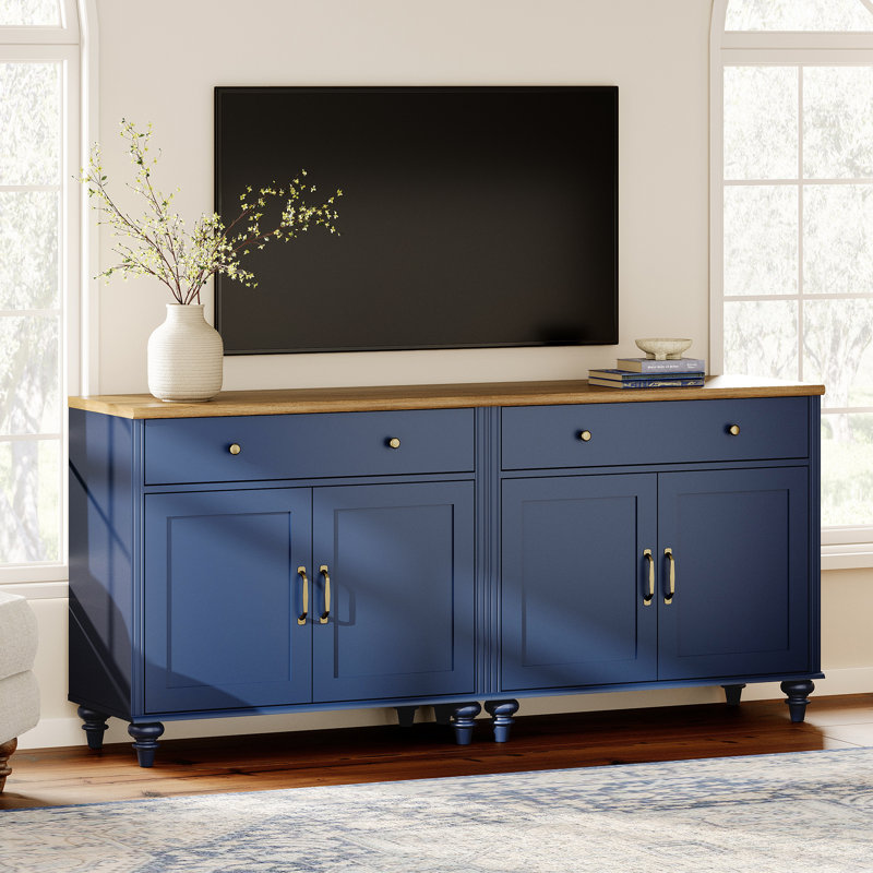 Dosseret de rangement Scarlett 67,7'' L, Navy Blue/Blue