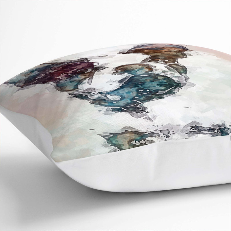 Square Throw Cushion, 40cm H x 40cm W x 15cm D, White