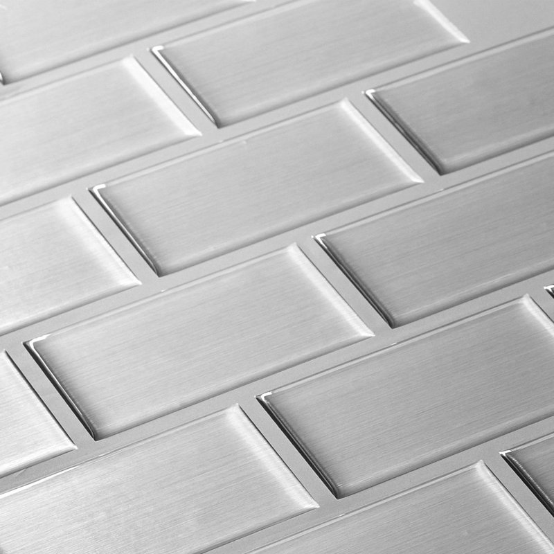 Kumail Plastic Peel and Stick Subway Tile