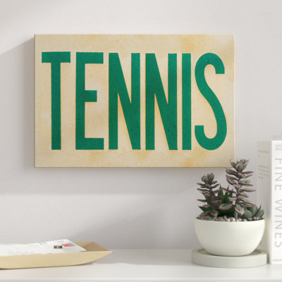 « tennis sign », art textuel sur toile