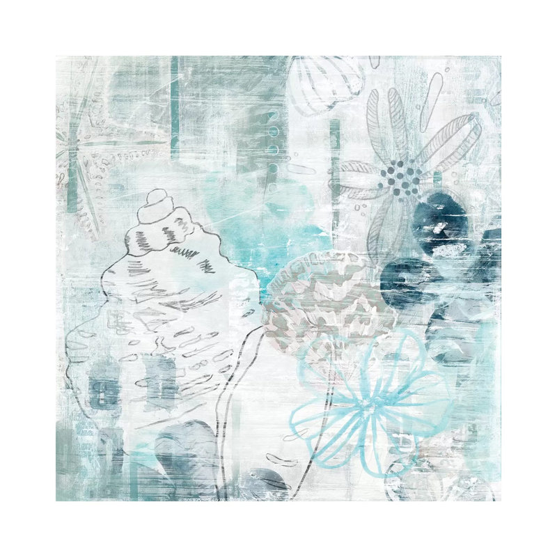 Ocean Abstraction II by June Erica Vess - Wrapped Canvas Print, 45.72 cm H x 45.72 cm W
