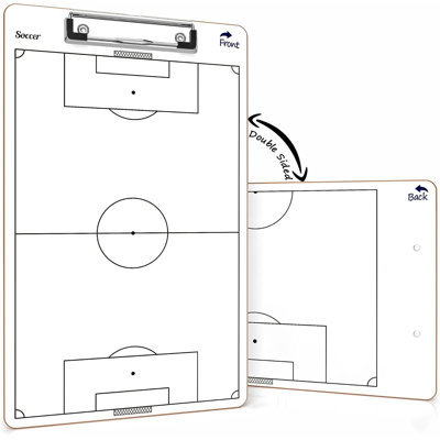 Tableau blanc d'entraînement de soccer à sec 15 "x 9" pour entraîneurs Scribbledo Soccer