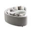 Confortable canapé modulaire gris Boucle - incurvé et 9 coussins pour un espace de détente élégant-419578173