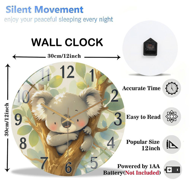 Horloge murale en verre 12 po