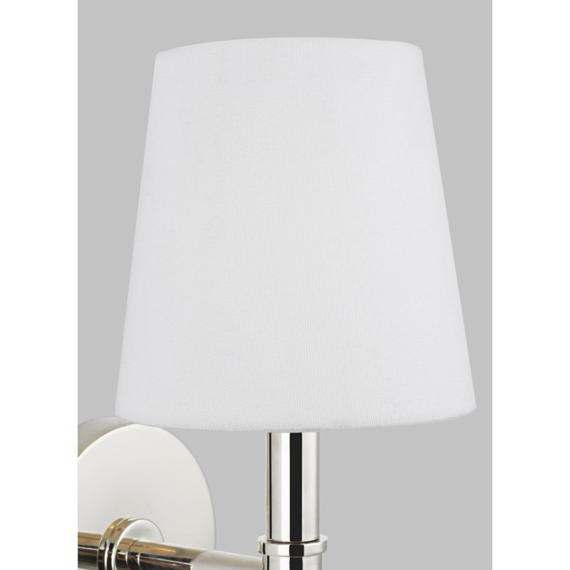 2 - Light Dimmable Bath Sconce, Polished Nickel