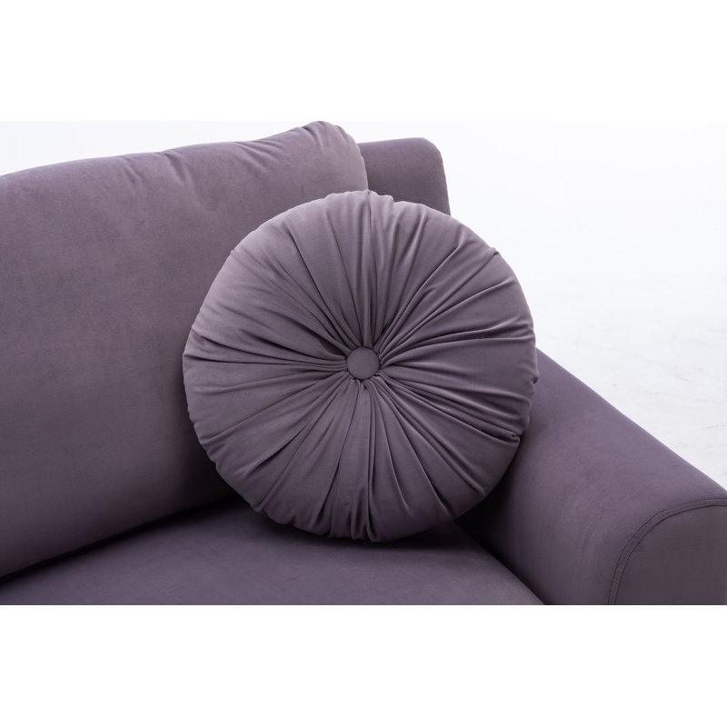 136" Wide Thistle Velvet Curved Sectional Sofa