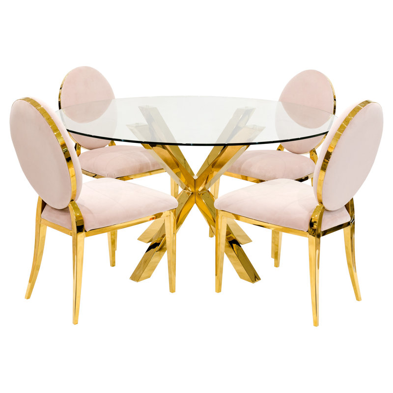 48cm H Microfiber / Microsuede Upholstered Accent in Pink