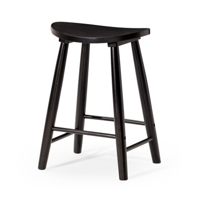 Maven Lane Luna Backless Wooden Kitchen Stool